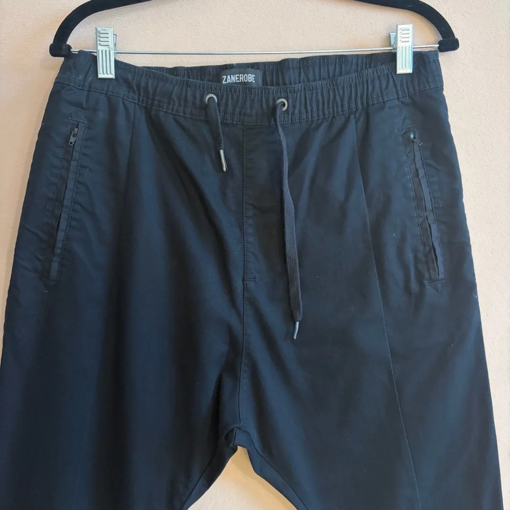 Zanerobe Men’s Chino Pants with‎ Drawstring Waist 32” Black